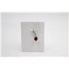 Image 1 : #120-NATURAL GARNET & CZ PENDANT