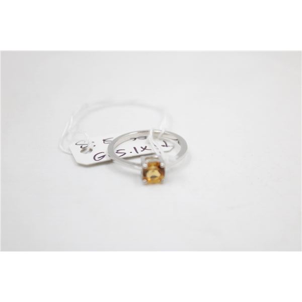 #157-NATURAL CITRIN  RING SIZE  5.75