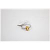 Image 1 : #162-NATURAL CITRIN  & ZIRCON RING SIZE 5.75