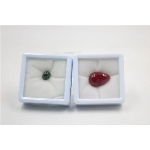 #253-NATURAL RUBY 10.02CT  & CATE EYE2.65CT