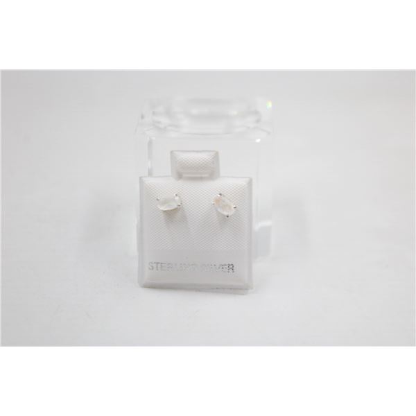 #19-NATURAL MOONSTONE STUD EARRINGS