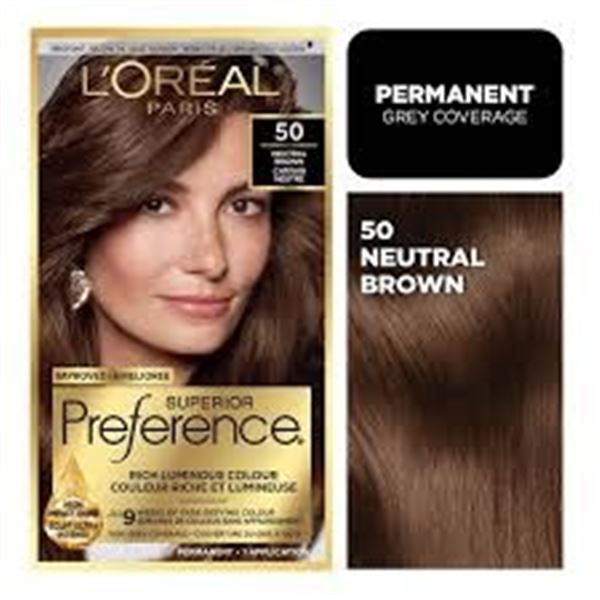 NEW L'OREAL PARIS 50 NEUTRAL BROWN HAIR DYE