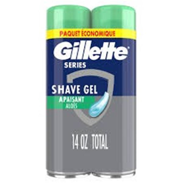 2 X 198G GILLETTE SERIES SOOTHING SHAVE GEL