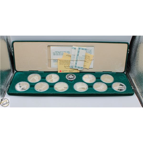 1988 OLYMPIC SILVER COIN SET IN CASE