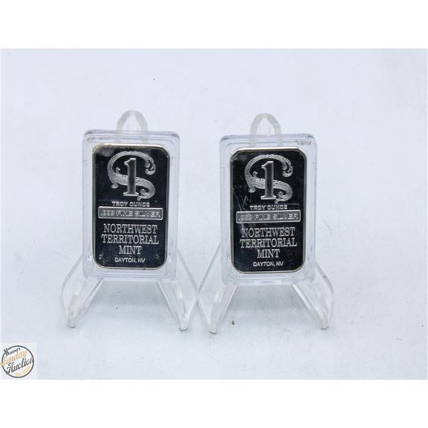 PAIR OF 1 OZ SILVER BARS