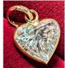Image 1 : 10K, LAB DIAMONDS, 0.7CT HEART SHAPE PENDANT
