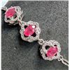 Image 1 : SILVER 5.5G RUBY 1.5CT BRACELET