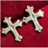 Image 1 : SILVER 1G CROSS EARRINGS