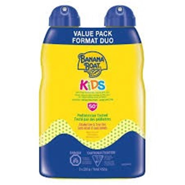 2 X 226G BANANA BOAT KIDS SUNSCREEN SPRAY