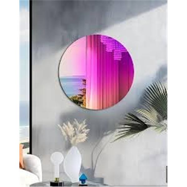 BRAND NEW ARTLOGE ROUND IRIDESCENT MIRROR 67X67CM