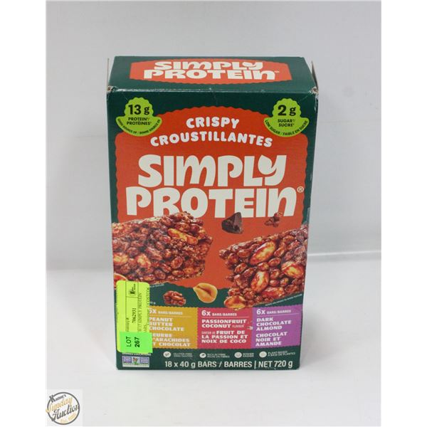 BOX WITH 17 SIMPLY PROTEIN SNACK BARS