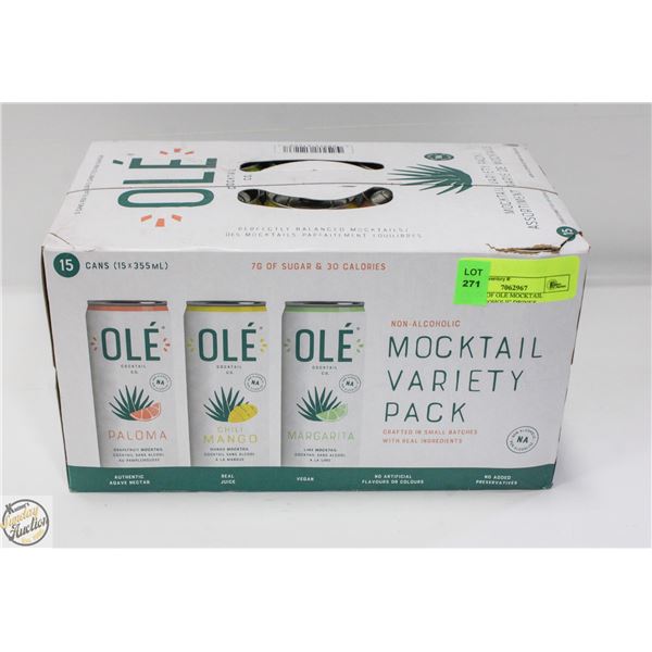 15PK OLE MOCKTAIL NON-ALCOHOLIC DRINKS BB 9/26