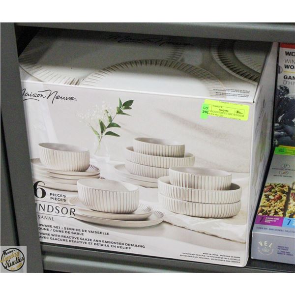 NEW MAISON NEUVE 16PC WINDSOR DINNERWARE SET