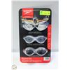 Image 1 : PACK OF THREE SPEEDO ADULT GOGGLE SET