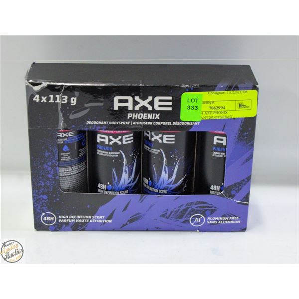 PACK OF 4 AXE PHONIX DEODORANT BODYSPRAY