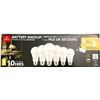 Image 1 : NEW 6 GLOBE BULBS 60 WATTS POWER OUTAGE LED BULBS