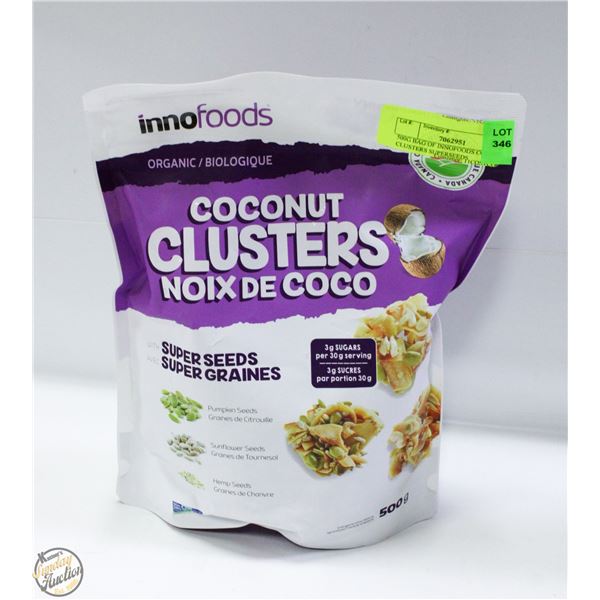 500G BAG OF INNOFOODS COCONUT CLUSTERS SUPERSEEDS