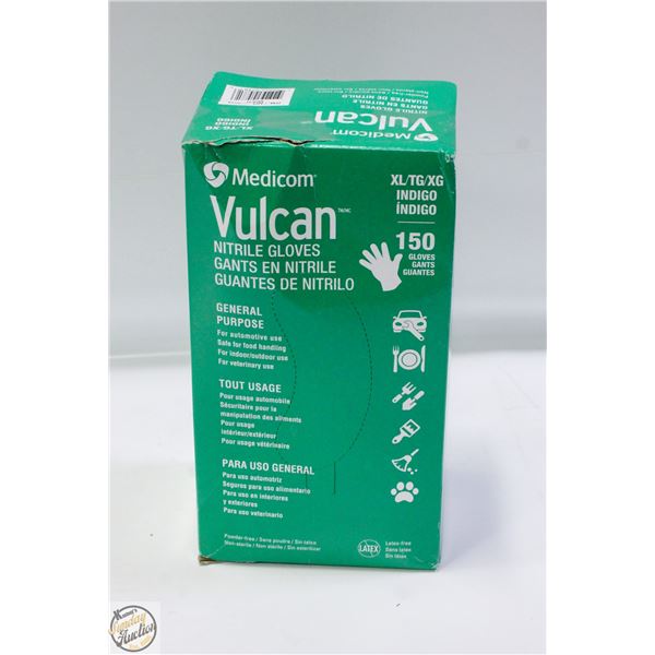 PACK WITH 150 VULCAN XL NITRILE GLOVES