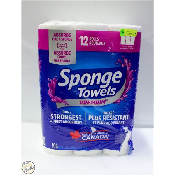 PACK OF 12 SPONGE TOWLES PAPER TOWEL