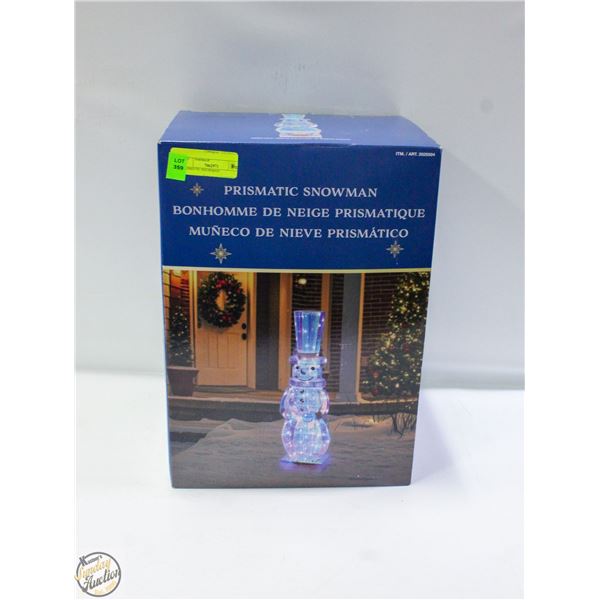 OUTDOOR PRISMATIC SNOWMAN IN BOX