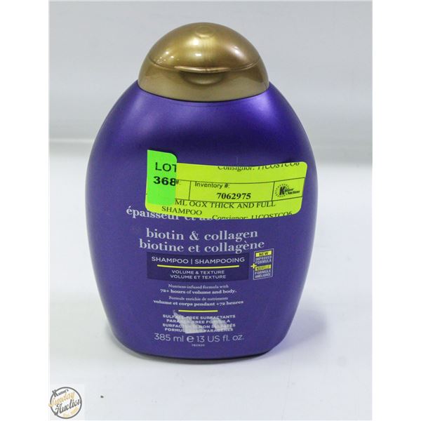 385ML OGX THICK AND FULL SHAMPOO