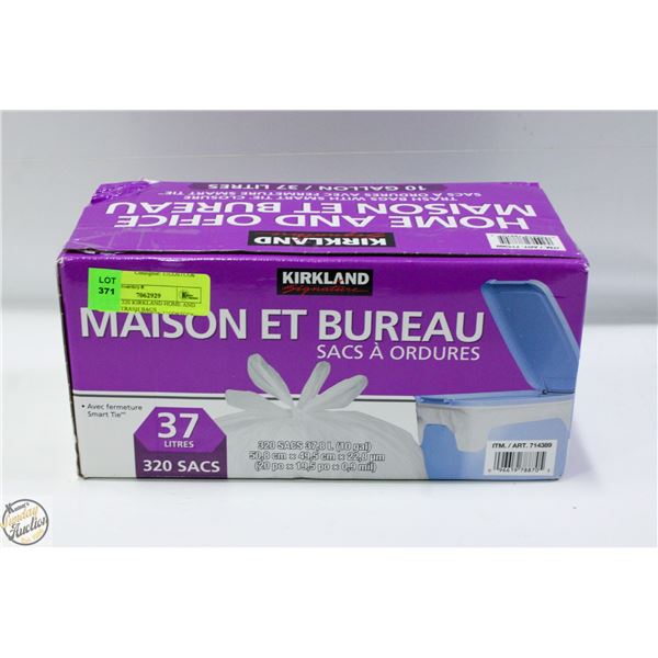 320PK KIRKLAND HOME AND OFFICE TRASH BAGS 10GALLON