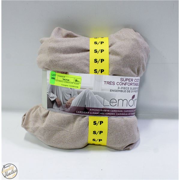 NEW SZ SMALL LEMON 3 PC SLEEP SET