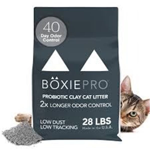 28LBS BOXIEPRO PROBIOTIC CLUMPING CLAY LITTER