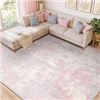 Image 1 : NEW PINK AREA RUG 9 X 12FT ABSTRACT