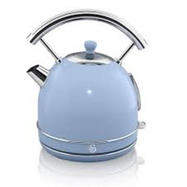 NEW SWAN RETRO 1.7L BLUE DOME KETTLE