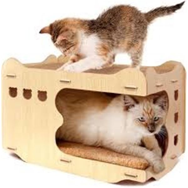 NEW MURAPET STACKABLE WOODEN CAT HOUSE