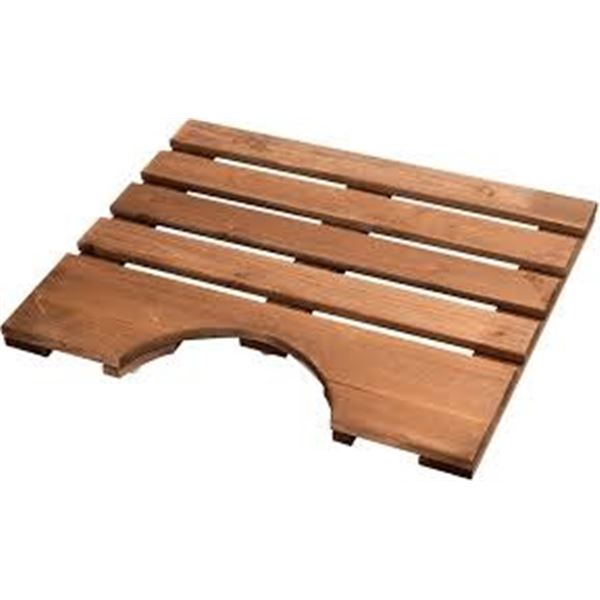 NEW BAMBOO BATH MAT BROWN 19.7 X 16 X 1.2"