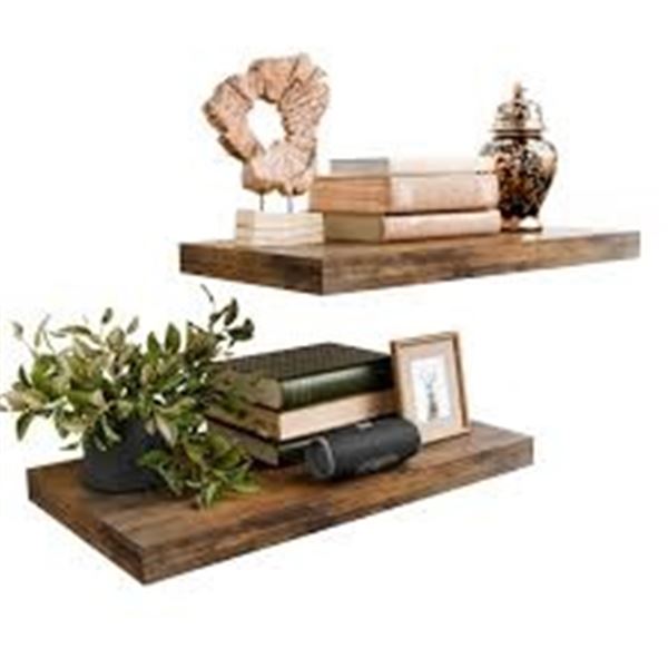 BRAND NEW FLOATING SHELVES 24" BROWN