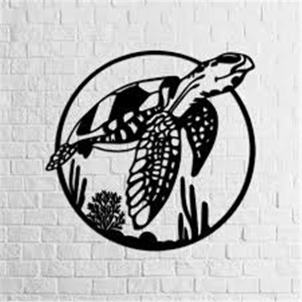 BRAND NEW GENERIC METAL WALL ART SEA TURTLE DECOR