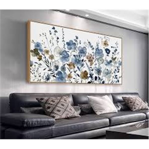 BRAND NEW FRAMED FLOWERS CANVAS WALL ART 50X100CM