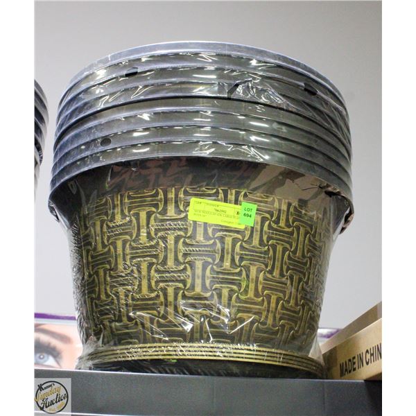 NEW NOOULAP 4PK LARGE PLANT POTS 16"