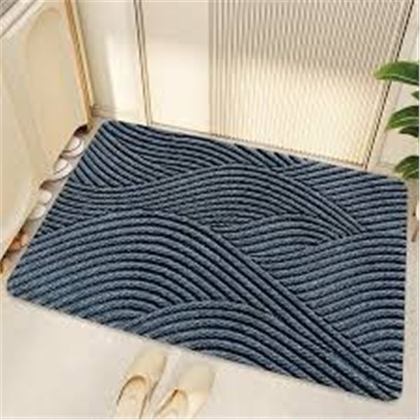 NEW HEAVY DUTY FRONT DOOR MAT BLUE 60 X 90CM