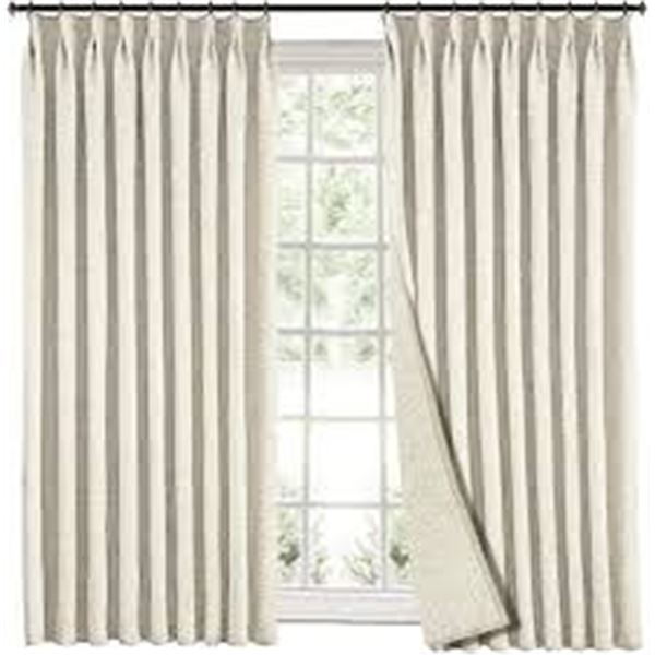 NEW LIYAXUN EXTRA WIDE BLACKOUT CURTAINS 120" BEIG