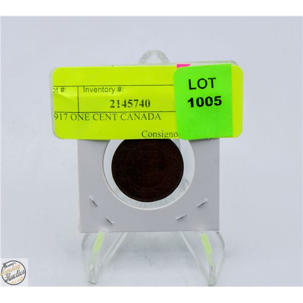 1917 ONE CENT CANADA