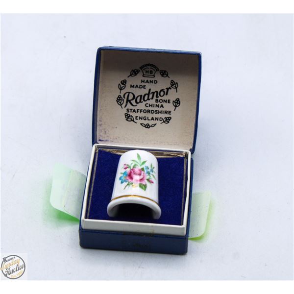 RADNOR STAFFORDSHIRE ENGLAND BONE CHINA THIMBLE