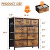 Image 2 : NEW ASSEMBLED SOGES 9 DRAWER FABRIC DRESSER