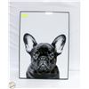 Image 1 : 30" x 22" GLASS PUG PUPPY ARTWORK