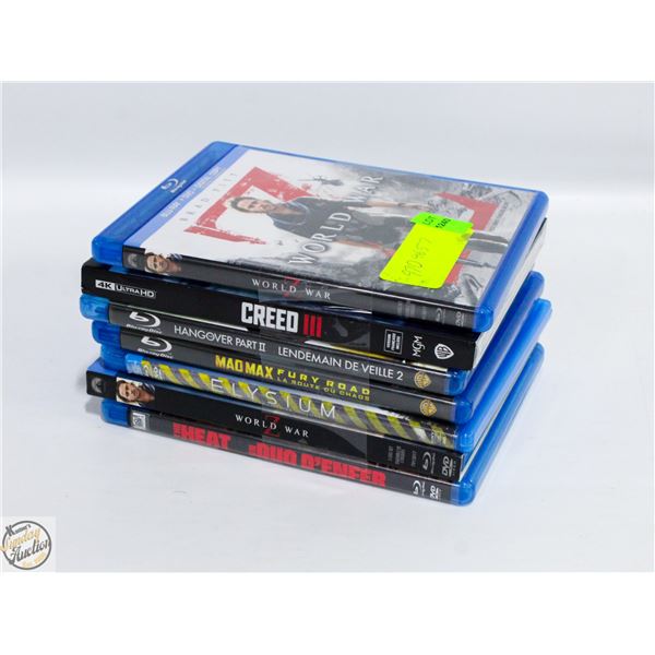 LOT OF 7 BLUE RAY MOVIES