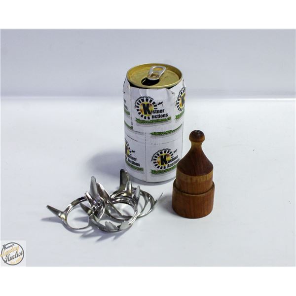 VINTAGE CARL AUBOCK SALT SHAKER & EGG CUPS