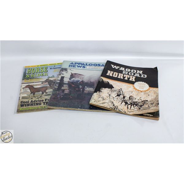 VINTAGE 3 HORSE BOOKS/MAGAZINES