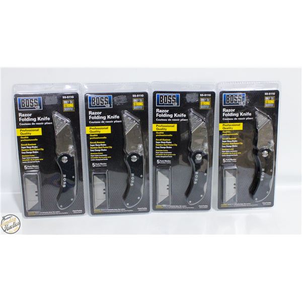 NEW 4 BOSS RAZOR FOLDING KNIFE'S