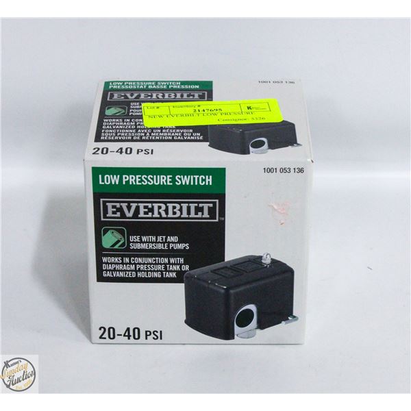 NEW EVERBILT LOW PRESSURE