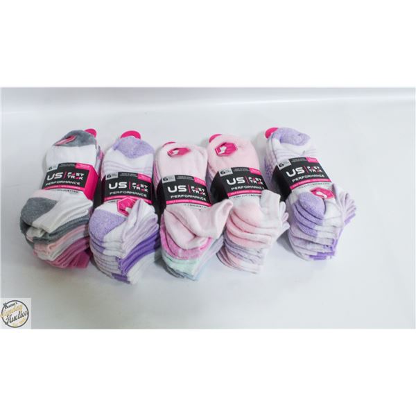 NEW 30 PAIR GIRLS HALF CUSHIONED