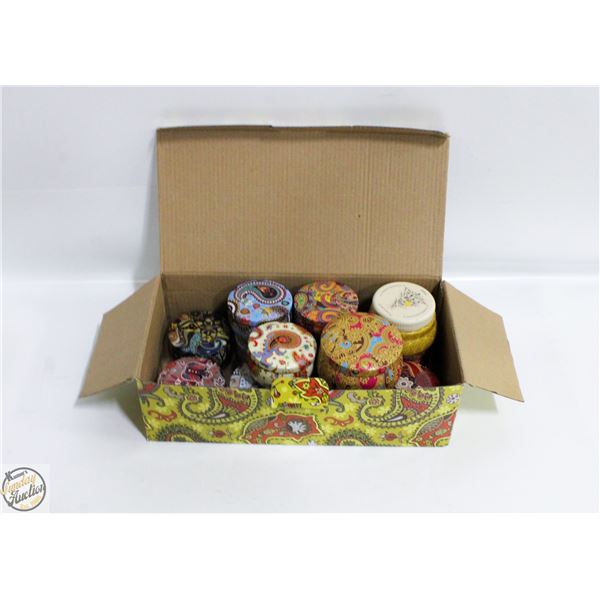 NEW 13 CANDLES LIDDED TINS