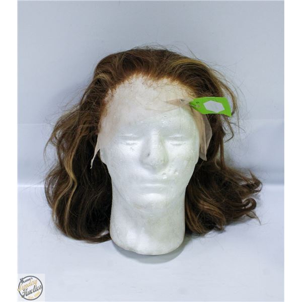 100% HUMAN HAIR SOFT CURL CLOSURE 18" WIG